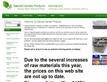 Tablet Screenshot of oakwellgardenproducts.co.uk